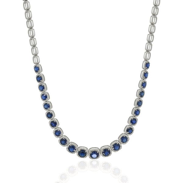 Sapphire Diamond Necklace