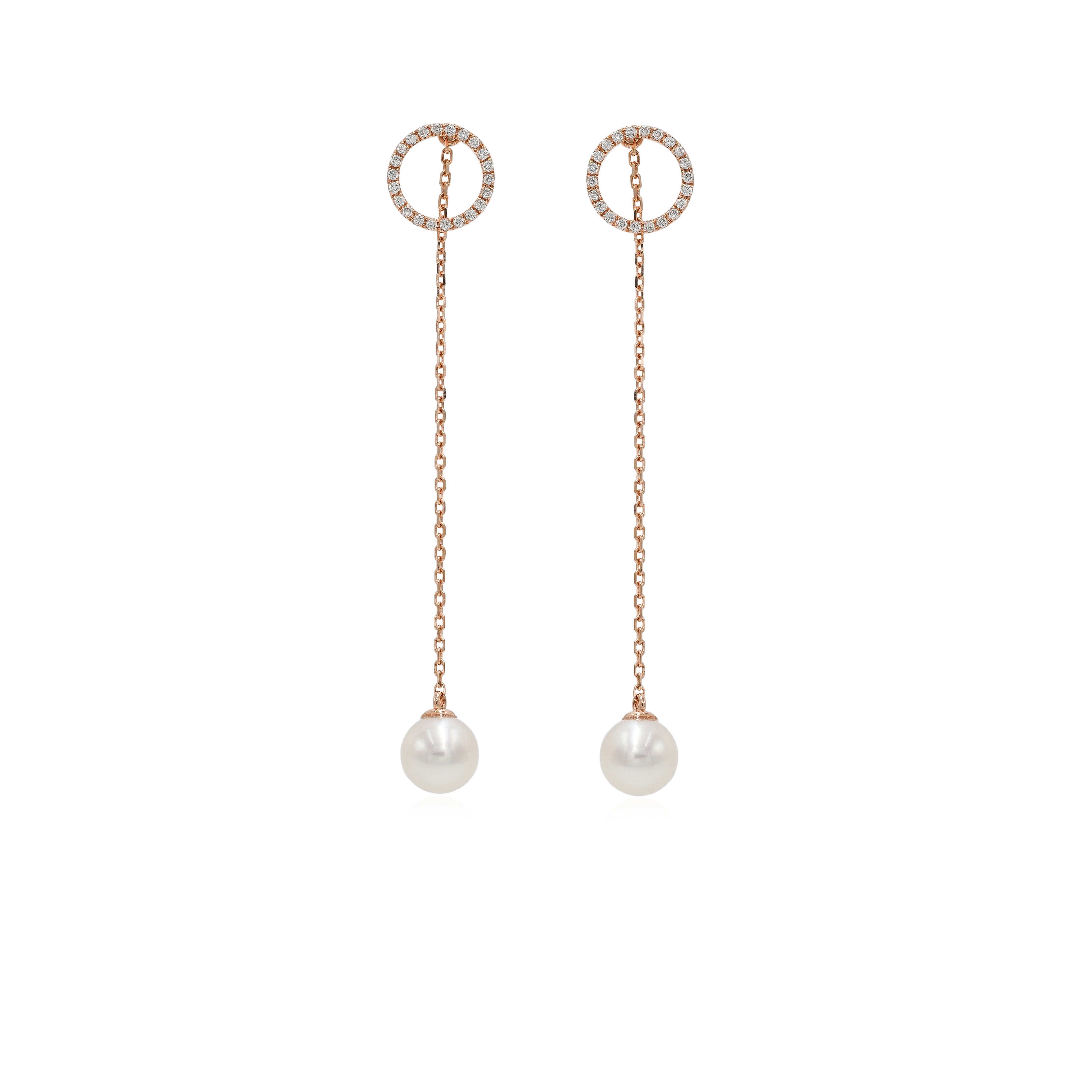 Diamond Pearl Earrings